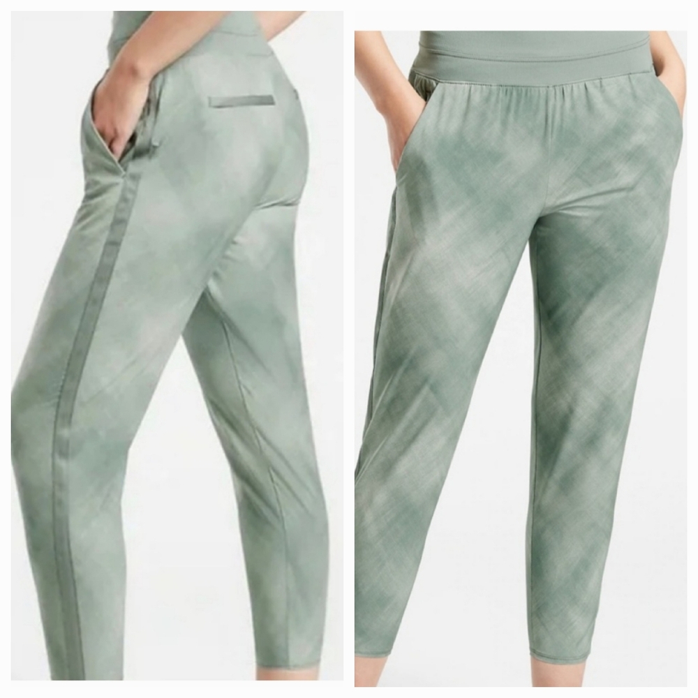 ATHLETA NOLITA SLIM TAPERED PRINTED CROP PANT NWT SZ 2
